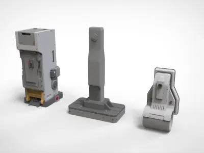 sci-fi Architecture kitbash 21 3D model