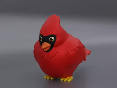 Cute cardinal Free 3D print model