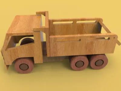 WOODEN TRUCK 3D model