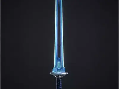 Frostcore Blade Low-poly 3D model