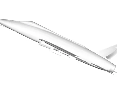 North American F-100 Super Sabre 3D model