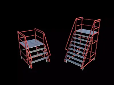 Industrial Warehouse Stair  3D model