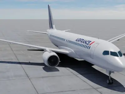 Pack Airbus A220-300 Multi livery Low-poly 3D model