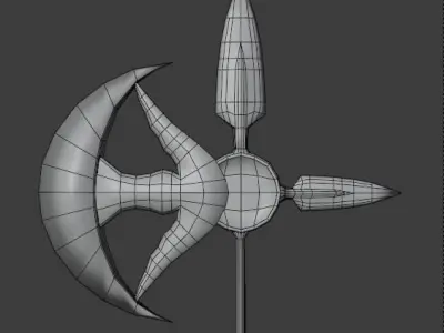 Divine Axe Rhitta Low-poly 3D model
