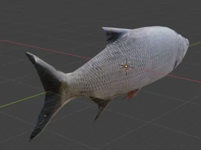 sea fish Low-poly 3D model