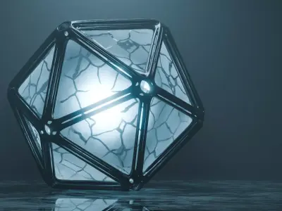 Futuristic Sci-Fi Icosahedron Core 3D model