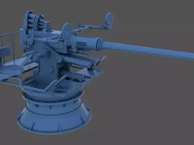 Bofors 40mm - Commercial license - 1-72 scale 3D print model