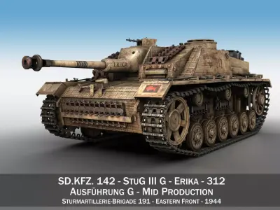 StuG III - Ausf G - 312 - Mid Production 3D model