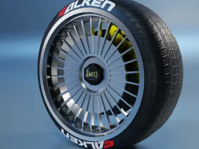 Work Emitz Wheel Low-poly 3D model