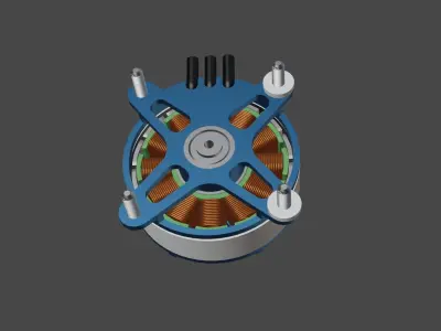 SunnySky X2305 RC plane motor 3D model