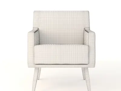 Armchair Combine Charlote with Pe Palito 3D model