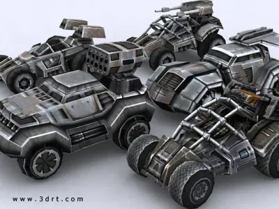 Sci-Fi Forces megapack Low-poly 3D model