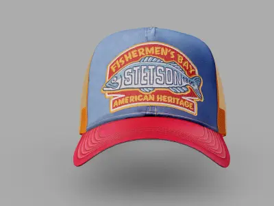Trucker cap 2 Low-poly 3D model