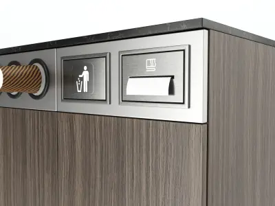 Coffee station bar cabinet furniture commercial industrial 01 3D model