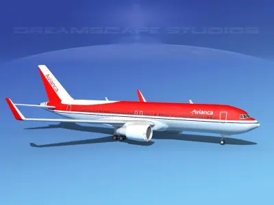 Boeing 767-300 Avianca 3D model