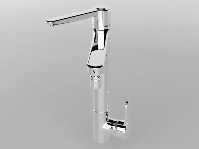 Kitchen Chrome Tap 3D model