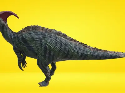 Parasourolophus Dinosaur Low-poly 3D model
