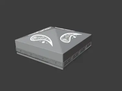 Uzbek national doppi 3D model Low-poly 3D model Free low-poly 3D model