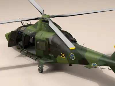 AW109LUH Swedish Air Force 3D model