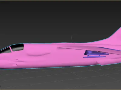 Crusader fighter jet 3D print model