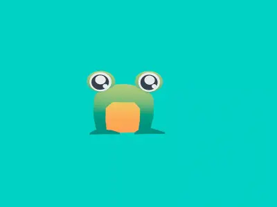 Cute Little Green Frog 3D model