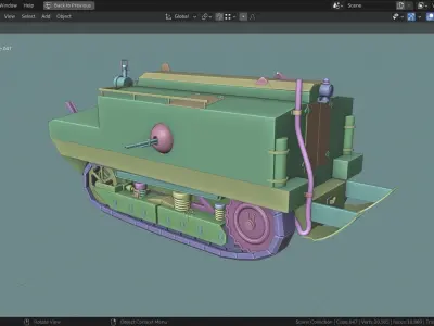 Shneider CA TANK BASE MESH  Low-poly 3D model