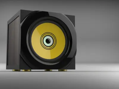 Desktop speaker V2 3D model