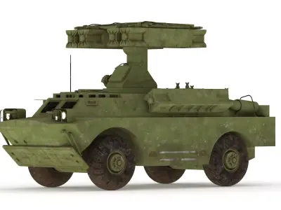 9K31 Strela-1 Low Poly Low-poly 3D model