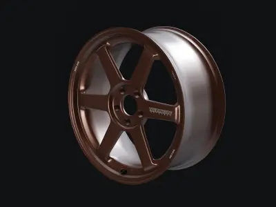 Car Wheel Rims Volk Racing TE37 Free 3D model