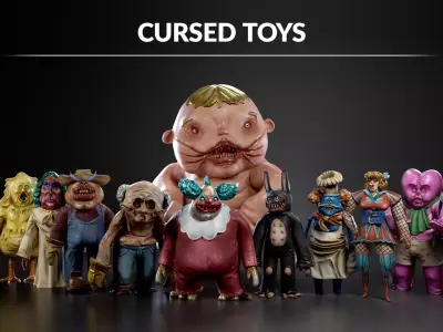 Horror Toys - Cursed Toys  Low-poly 3D model