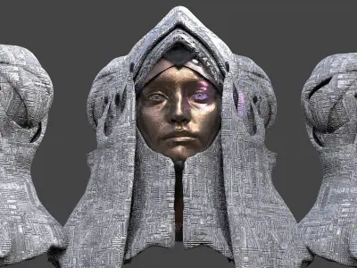 Ancient Alien Headdress 3 3D model