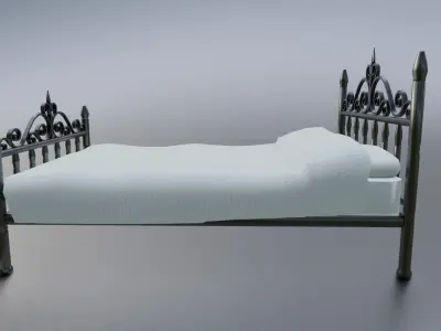 Iron Bed Free low-poly 3D model