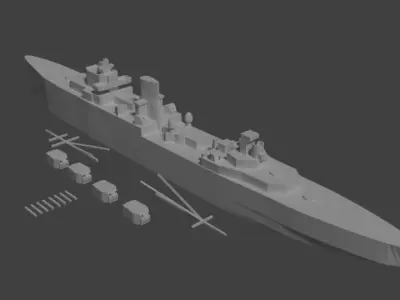 HMS Ajax 3D print model