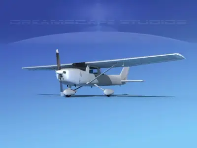 Cessna 152 Commuter Bare Metal 3D model