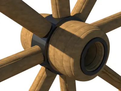 Vintage Wagon Wheel 3D model