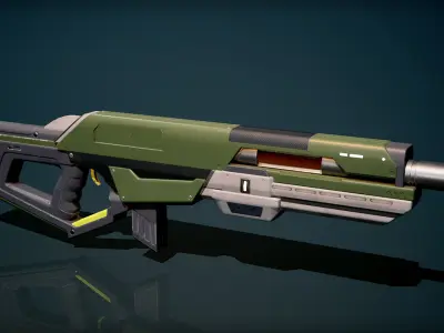 Modern Sci-Fi Rifles Bundle 02 3D model