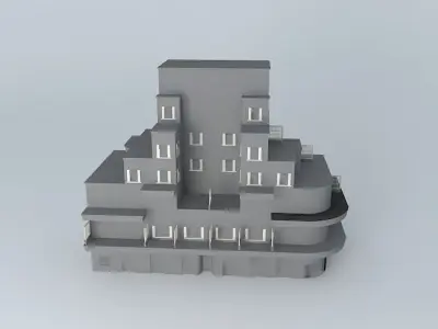 Art deco architecture building Free 3D model
