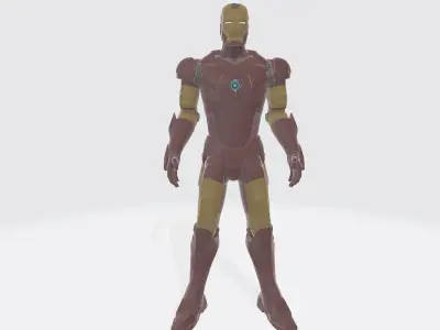High Quality IronMan Futuristic Armored Suit Game  VR Ready Low-poly 3D model