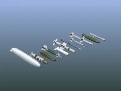 NATO Aircraft Weapons Low-poly 3D model