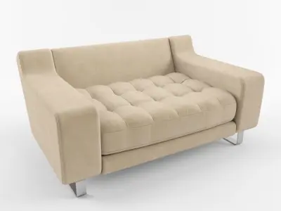 Velvet Armchair Free 3D model