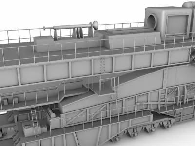 Schwerer Gustav Railway Gun 3D model