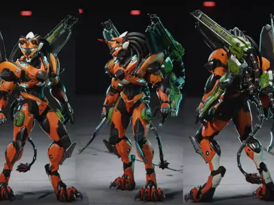 Feral Unit - Lion Low-poly 3D model