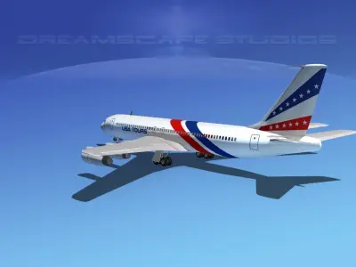 Boeing 707 USA Tours 3D model