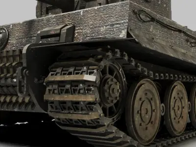 German Tiger Tank Free 3D model