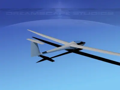 Glaser Dirks DG-200 17 Mtr Sailplane V01 3D model