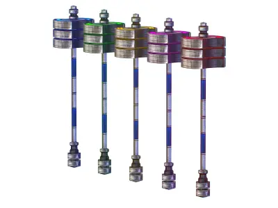 a set of cutting weapons - Sledgehammer Low-poly 3D model