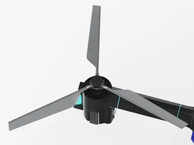 Cargo Quadrocopter  Dron Concept 3D model