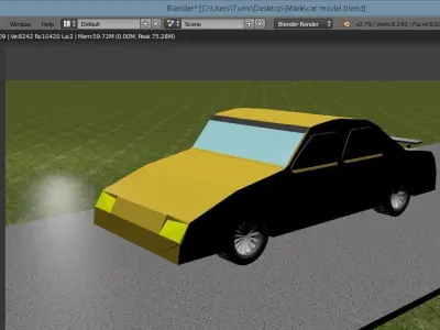 low poly sport car Free low-poly 3D model