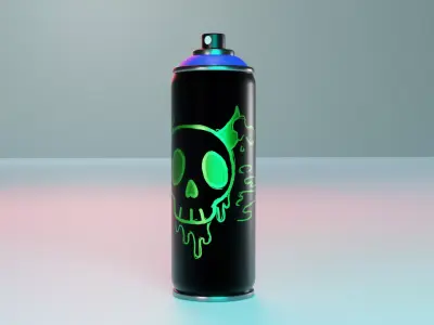 Spray can Free 3D model