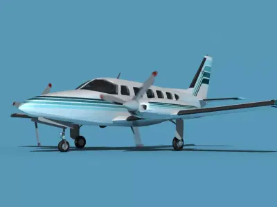 Piper PA-31-350 Navajo Chieftain V01 3D model